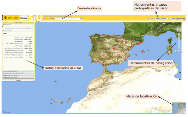 Visor cartográfico del Sistema de Información Urbana (SIU)